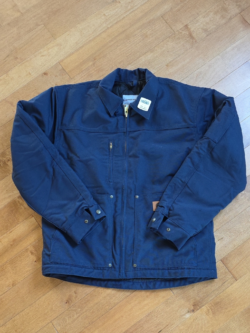 NWT Carhartt Mens Navy Blue Work Jacket - MEDIUM